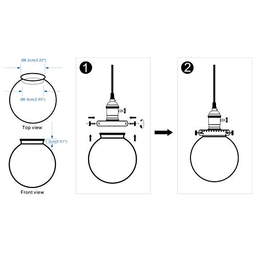 Permo Lighting Fixture Replacement 5.9" Round Globe Clear Glass Shade #TOP3