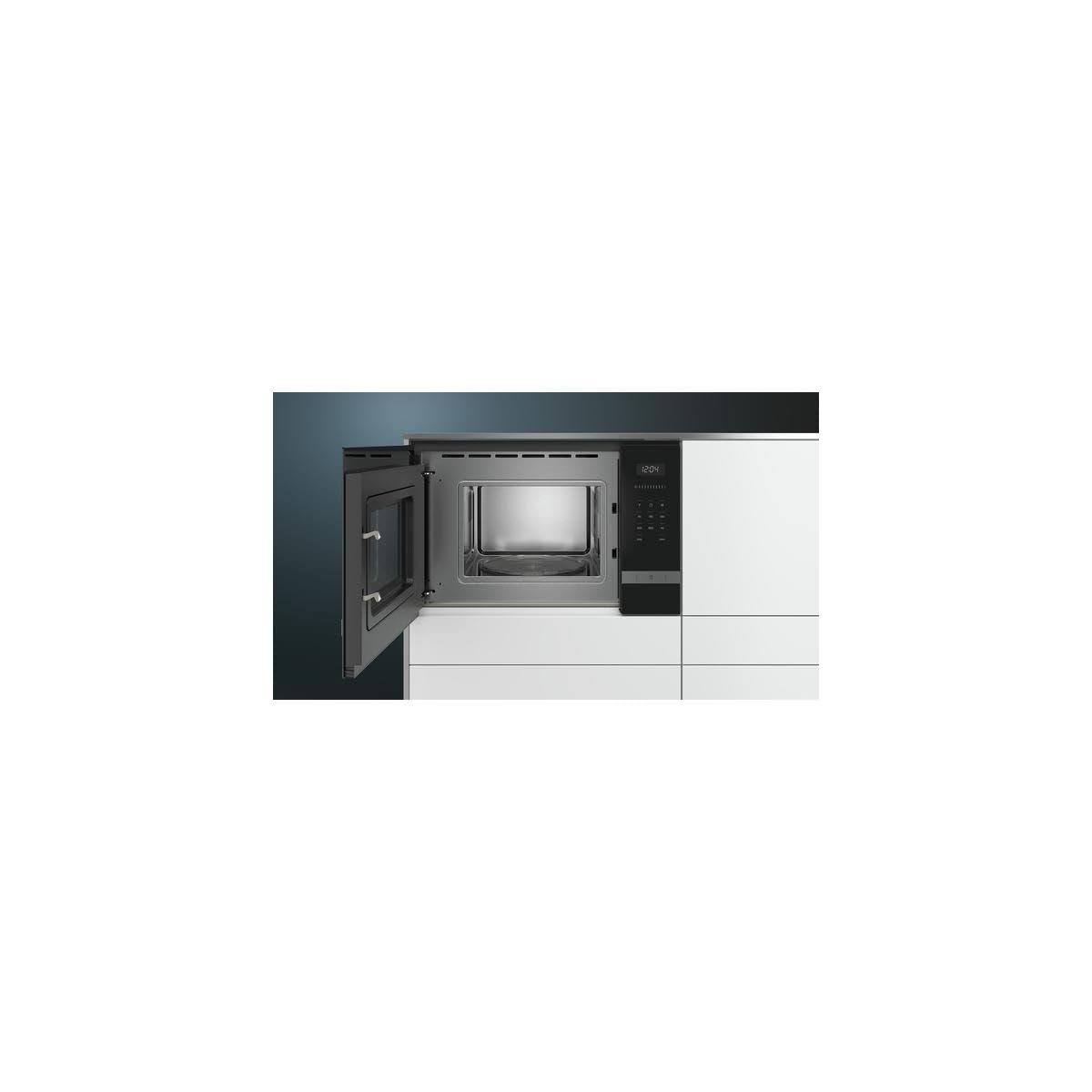 Siemens BF525LMS0 Mikrowelle Einbau 59.4 cm Edelstahl Elektronikuhr