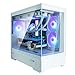 Zalman P30 Micro-ATX Case, MATX PC Case with 3 x 120mm ARGB Fans Pre-Installed, Panoramic Frameless Tempered Glass Front & Side Panel, Type-C and USB 3.0, White