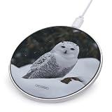 Snow Owl Wireless Charger 10W Portable Fast Wireless Charging Pad Compatible with Phone Slim Charging Station Lightweight Charger Mat Charging Block for Travel Home Office