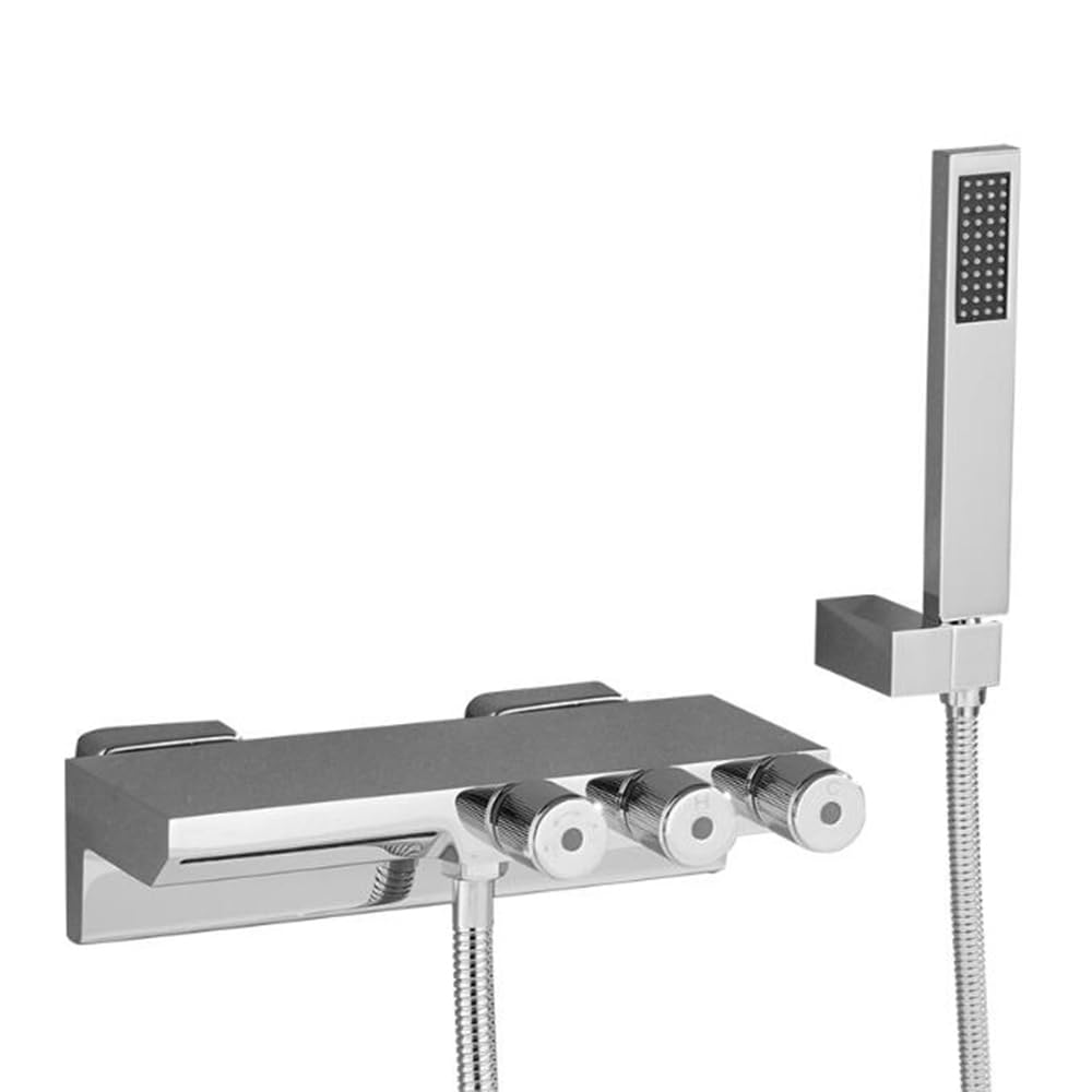 Robinet cascade de baignoire or pour créer une ambiance spa avec douchette eau chaude