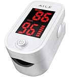 AILE Oxygen Monitor Finger Adults-Kids Heart Rate Monitor SpO2 Pulse Oximeter UK Approved Medical Device SATS Blood Saturation Monitor CE Certified - MHRA Registered Oxygen Level Monitor
