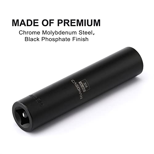 Image of CASOMAN 1 /2-Inch Drive Extra Deep Socket (3 /4 inch), CR-MO, SAE, 6-Point, Extra Long