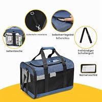 Conlun Transporttasche Hund & Katze L, Hundetransportbox Auto bis 9kg – Ansicht 3
