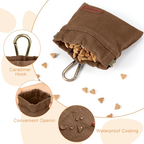 VZZNN Bolsa de petisco para cães com 2 peças, bolsa de recompensa para treinamento de cães, bolsa po