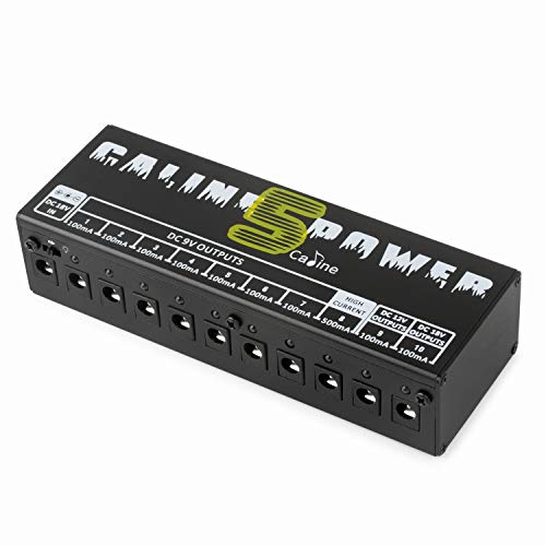 Caline CP-05 Guitar Pedal Board Power Supply 10 Output 9V 12V 18V Effect Pedals with Short Circuit/Overcurrent Protection
