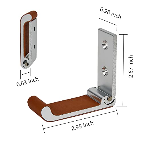 Deyoungarbeit Gun Rack Wall Mount Gun Racks Folding Shotgun Hooks Hangers Scratchproof With Soft Padding -Excellent For Indoor Hanging, Display, Or Storing Any Gun, Sword, And Bow (Silver 4-Pack) #TOP3