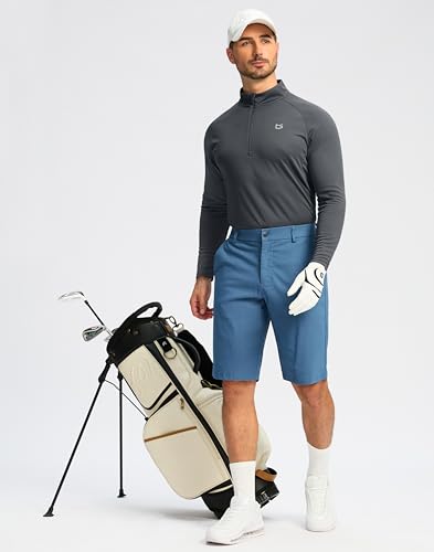 Image of G Gradual Men's Quarter Zip Pullover Running Athletic Shirts Long Sleeve | Lightweight, Quick Dry, Moisture Wicking, Sun Protection, 1 /4 Zip Golf Pullover for Men Workout, Gym, Hiking, Casual