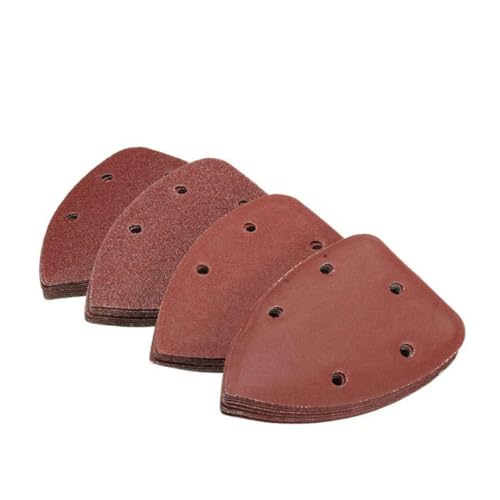 Papier abrasif triangle Mikikit de 80 pièces pour ponçage multi-usage maison