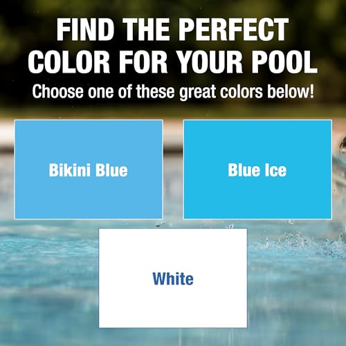 Image of Doheny's Pro-Grade Synthetic Rubber Self-Priming Swimming Pool Paint | Can Be Used Over Both Chlorinated Rubber and Synthetic Rubber Surfaces | VOC Compliant| Bikini Blue | 1 Gallon