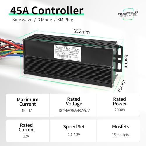 36V/48V 45A Brushless Controller with Color LCD