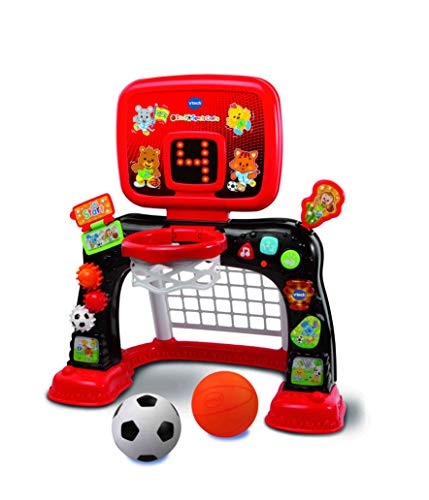 VTech 2-in-1 Sports Centre, Baby Interactive Toy with Colours and Sounds, Educational Games for Kids, Learning Toys with Role-Play, Suitable for Baby Boys and Girls from 12 to 36 Months (Red/Black)