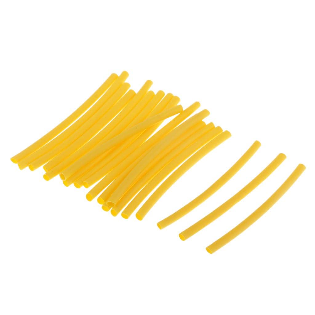 UJEAVETTE® 20Pcs Heat Shrink Tube, Ronnie Rigs Sleeves, Carp Rig Making Tubing Yellow-image-48