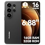 【SIMフリー・技適認証済】Blackview Wave10C スマホ 日本版 Android 16搭載｜Gemini AI対応｜16GB RAM+32GB ROM/1TB拡張｜6.88インチ大画面スマホ｜5000mAh長持ちバッテリー｜13MP+32MPデュアルカメラ｜指紋認証・顔認証・GPS・OTG対応｜専用ケース付き｜ブラック
