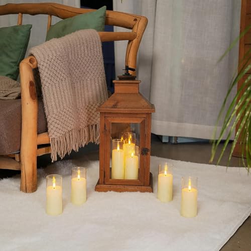 Image of Homemory Ivory Acrylic Flameless LED Candles, Battery Operated with Remote Control and Timer, Electric Fake Candles for Wedding, Home Decor, Set of 9