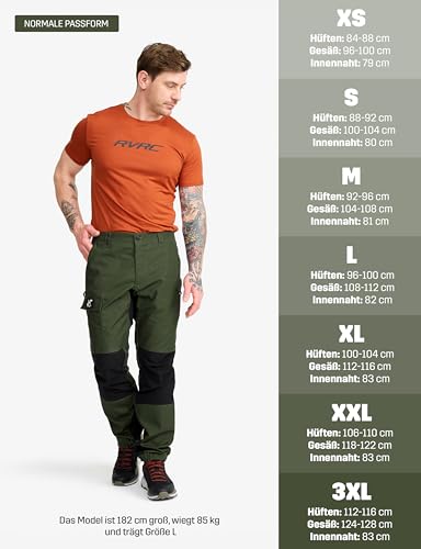 RevolutionRace Nordwand Outdoor Hose für Herren, Hose zum Wandern und für viele Outdoor-Aktivitäten. Robuste und langlebige Wanderhose, Trekkinghose und Arbeitshose für Männer, Forest Green, XL