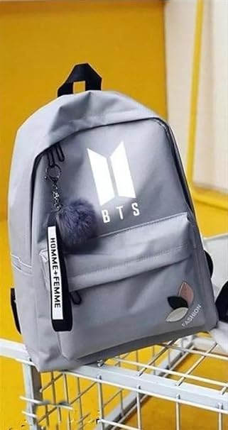 Image of BTS Backpack for Girls | K-Pop School Bag with Trendy Design & Keychain | Waterproof Lightweight Travel & College Women Backpacks for Teens | Shoulder Bags | Gift For Girls