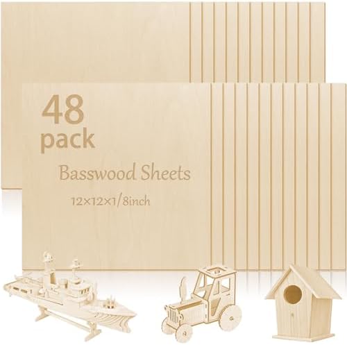 Puikos 12er Pack Buntes Sperrholz 30x30cm - Acrylbeschichtetes Holz Für Laserschneiden & Basteln