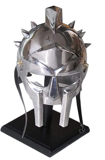 THOR INSTRUMENTSAntique Replica Full-Size Metal Gladiator Maximus Arena Helmet | Halloween Party Costumes | LARP Clothings Wearable Medieval Helmet