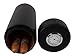 AMANCY Effective Black Leather Giftable Cigar Cylinder Humidor for 5 Cigars, Travel Cigar Case with Outside Hygrometer, Cedar Wood Lined Portable Leather Cigars Humidor.