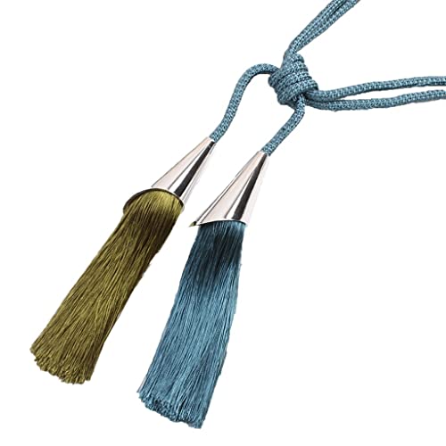 Alzapaños para Cortinas, 2 Unidades, Alzapaños De Cortina De Metal con Borlas Largas, Alzapaños para Cortinas Trenzados Hechos A Mano, Decoración para El Hogar Y La Oficina