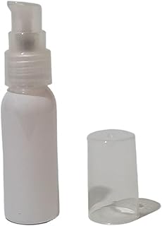Generisch 50 botellas de 30 ml de color negro transparente para viaje, loción pequeña para envases cosméticos, contenedor de botellas con bomba (botella blanca transparente)