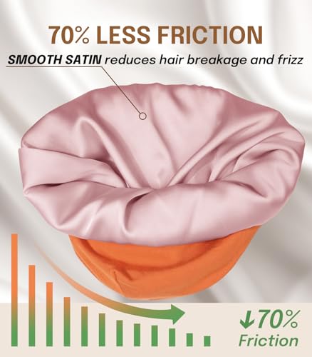 Fittia Baby Bonnet for 0-6 Months, Silky Satin Bonnet for Sleeping, Smooth for No Frizzy Hair, Adjustable for Non-Slip4