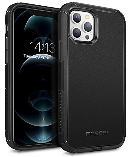 MOBOSI Excursion Series for iPhone 12 Case/iPhone 12 Pro Case, Dual Layer Slim Rubber Cover with Air Bumpers,Military Grade Drop Protection Case for iPhone 12/12 Pro(6.1
