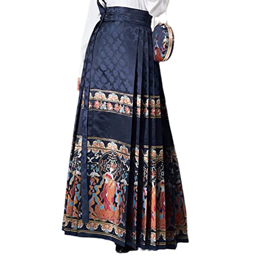 Jupe Hanfu à lacets ajustables pour un style chinois fluide