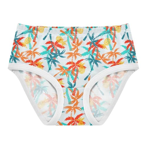 Little Girl Underwear Toddler Panties Kids Undies Palm Tree Colorful Soft Cotton Briefs 2T-8Y