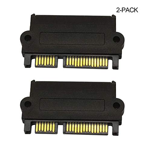 QiCheng&LYS SAS 22 Broches vers 7 Broches + 15 Broches Disque Dur SATA Raid Adaptateur avec Port d'alimentation 15 Broches, (2 PCS)