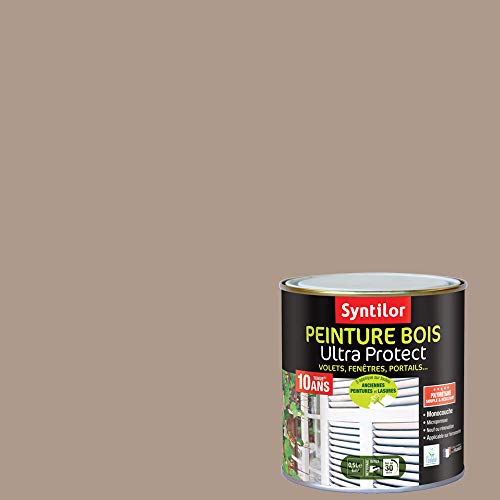 Syntilor - Peinture Bois Ultra Protect Gris Cendré Satiné 0,5L