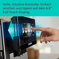 Siemens Kaffeevollautomat EQ900 iAroma, personalisierbare Einstellungen, präzises Mahlwerk, großes, intuitives Full-Touch-Display, Silber, TQ923E03 – Ansicht 6