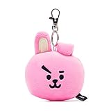 BT21 Official Merchandise by Line Friends - Cooky Character Plush Doll Face Keychain Ring with Mirror Handbag Accessories
