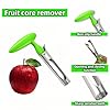 Premium Stainless Steel Apple Corer - Easy Use & Dishwasher Safe, Multi-Fruit Core Remover with Ergonomic Handle for Apples, Pears, Tomatoes & Cupcakes | Durable Kitchen Tool (Green) #1