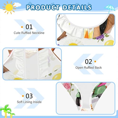 Trajes de baño de secado rápido que evitan humedad en niñas 5