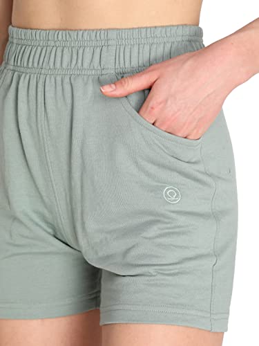 Image of CHKOKKO Women's Regular Cotton Regular Fit Plain Shorts for Women