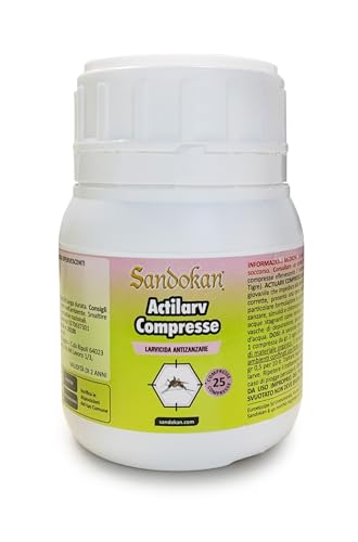 Larvicida per zanzare Sandokan 25 Compresse Effervescenti (Dividere in 2 Per Ottenere 50 Trattamenti) - 5