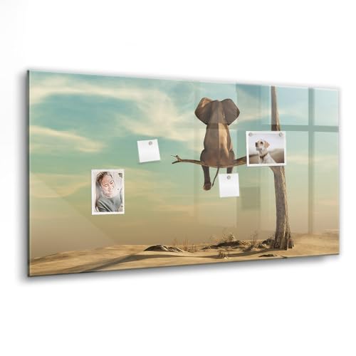 Tableau en verre magnétique brillant et résistant aux rayures avec aimants