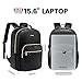 LOVEVOOK Laptop Backpack Purse for Women, Large Capacity Travel Computer Work Bag, Faux PU Leather Quilted Casual Nurse Backpack for Womens, Fit 15.6 Inch Laptop with USB Port, Black