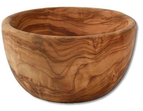 Cuenco redondo de madera de olivo, diámetro aprox. 13 cm.