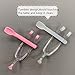 AITIME Soft Contact Lens Insertion and Removal Tool Set - Contact Lens Handler Device Includes Tweezers and Soft Silicone Scoop, Contact Lenses Removers for Travel Home Use (Pink)