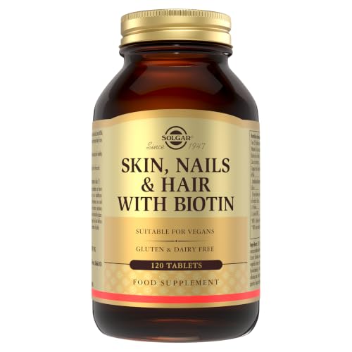 Solgar Skin, Nails and Hair, Improved MSM Formula, To Help Build Collagen With Vitamin C, Vegan, Light Brown, Pack of 120, 310 g