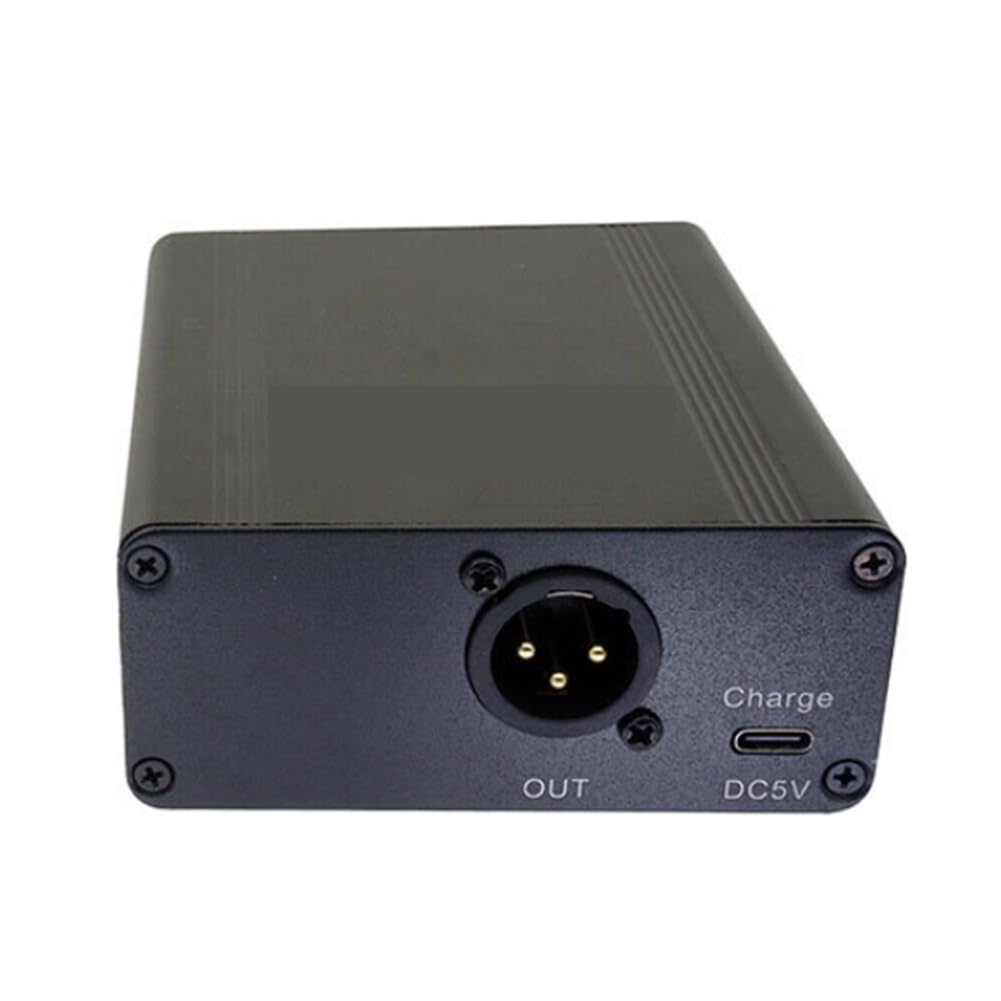 Alimentación Phantom de 48 V, Portátil y Recargable para Exteriores, Ideal para Cualquier Equipo de Grabación con Micrófono de Condensador.