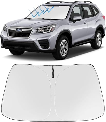 Image of Proadsy Windshield Sun Shade for Subaru Forester 2019-2025 2026 4-Layer Front SUV, Crossover, Base, Premium, Sport, Limited Accessories Foldable Front Sunshade Protector Blocks UV Rays Keep Car Cooler