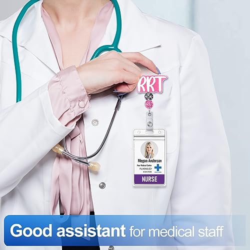 Plifal RRT Badge Reel Holder Retractable with ID Clip for Nurse Nursing Name Tag Card Cute Rapid Response Team White Alligator Clip Hospital Work Accessories - Thumbnail 7