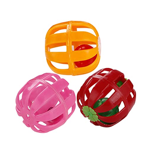 HAPINARY Funny Cat Toys Pumpkin Bell 30pcs Kitten Toys Bright Pet Toy Spill Bell Feature Random Color