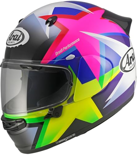 Arai Quantic Star Casco, nero/bianco/giallo neon, L (59/60)