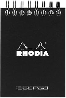 RHODIA 185019C - Spiral Notebook (Full Bound) Black - A4 - Lined - 80 Detachable Sheets - White Clairefontaine Paper 80 g/m - Soft and Resistant Coated Card Cover - Classic