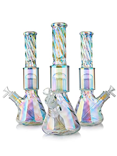 ParaCity 14" Glas Wasserpfeifen mit 14mm Schale Recyler Pfeifen Öl Rigs Hookah – Bild 6